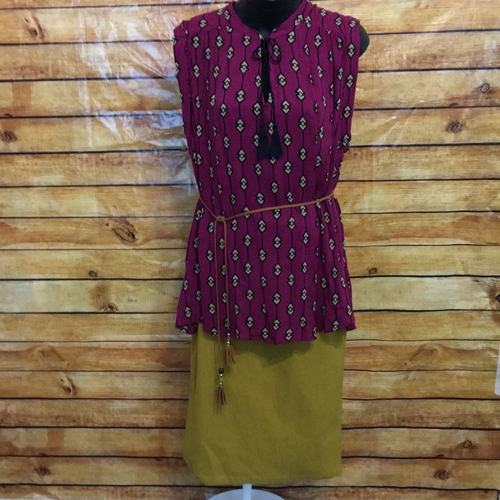 Lucky Brand plus size fuchsia shirt! Light fabric!